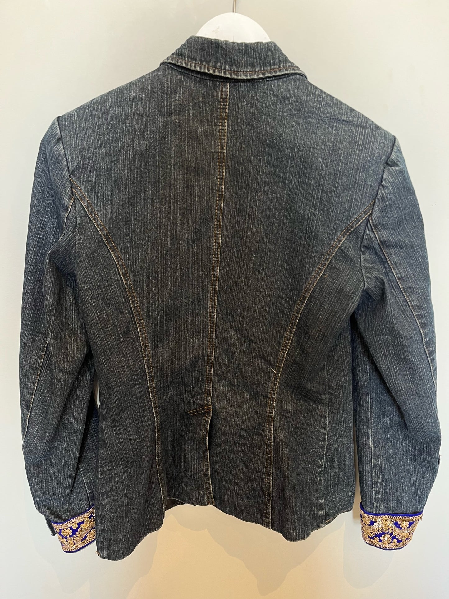 Denim Blazer | Blue and Gold trims | SIZE 8