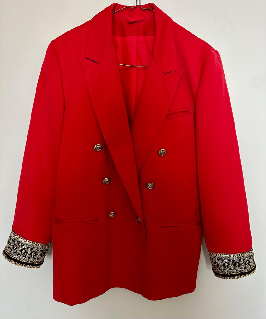 Red Double-Breasted | Size 10