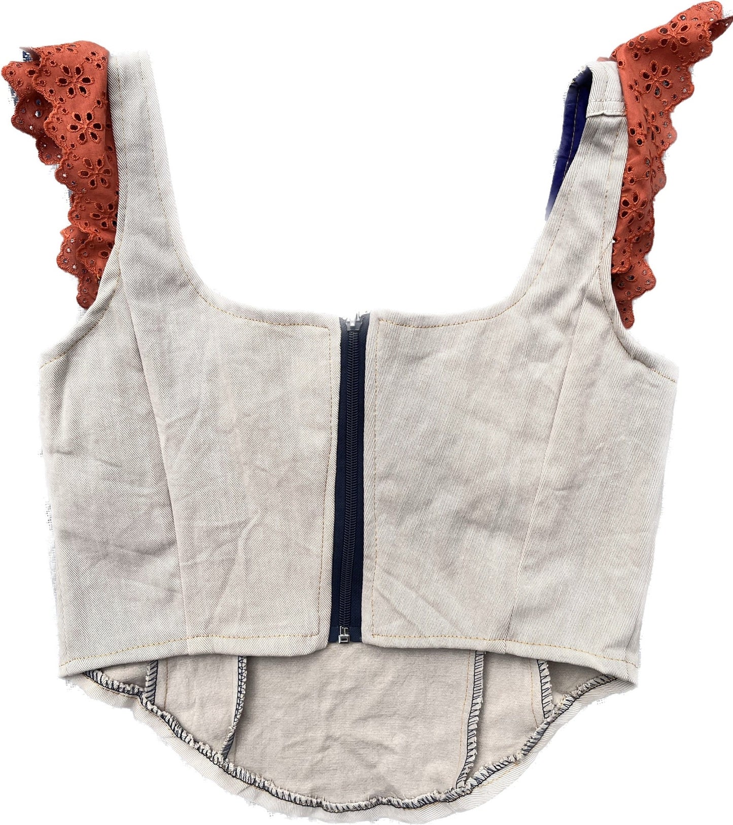 Cream & Coral Clover | SMALL